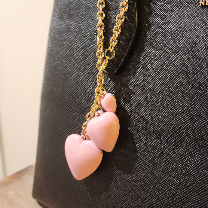 Puffy Triple Heart Bag Chain – Shop Black Star Network
