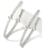 Limitless 2” Silver Hoops