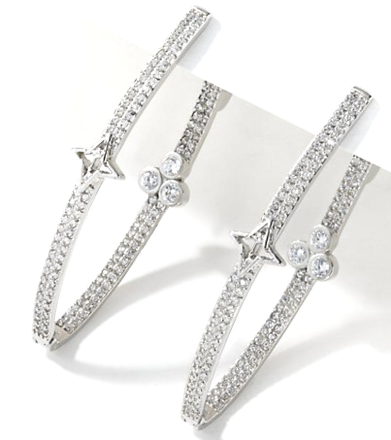 Limitless 2” Silver Hoops