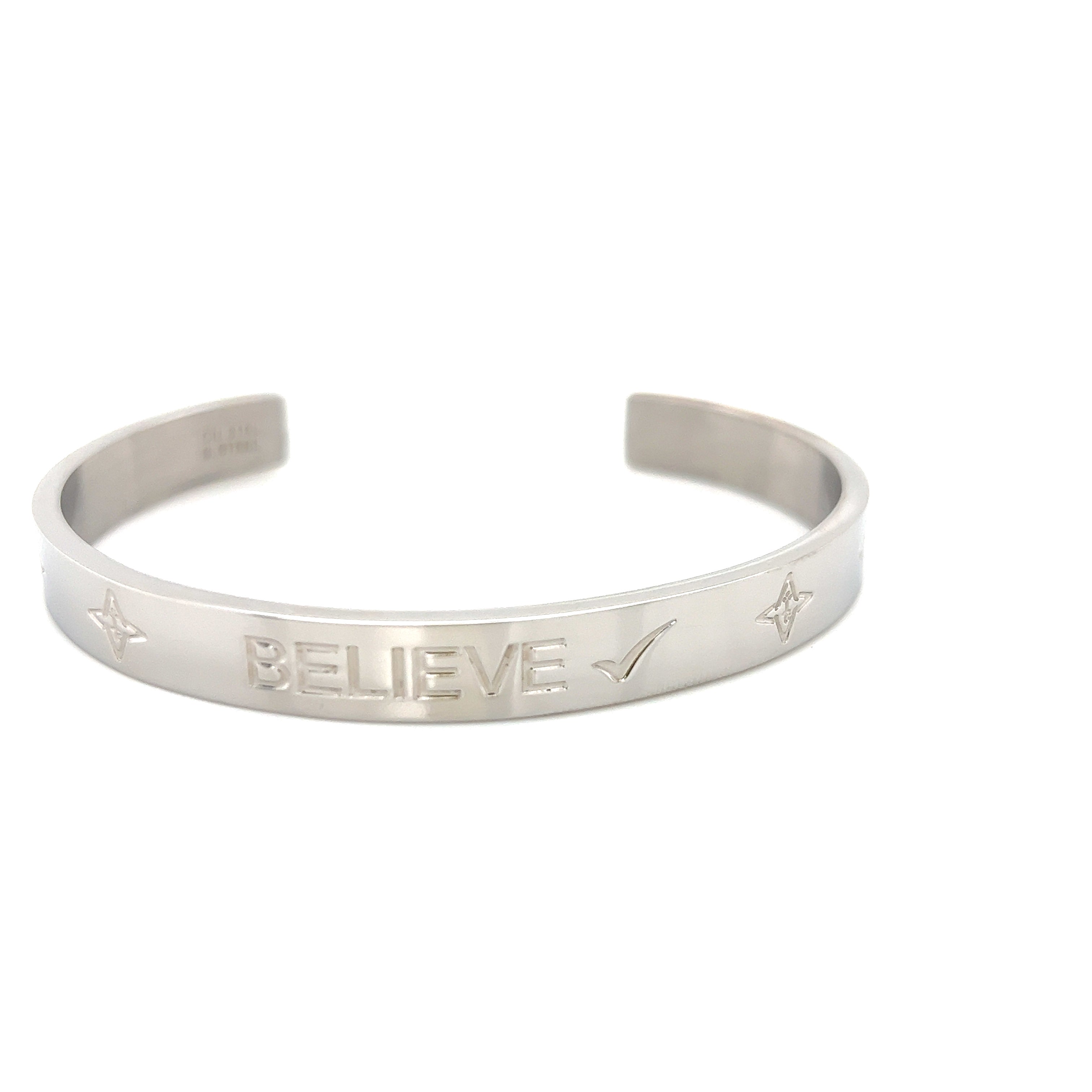 VALENCIA KEY Men's BELIEVE Cuff Bracelet