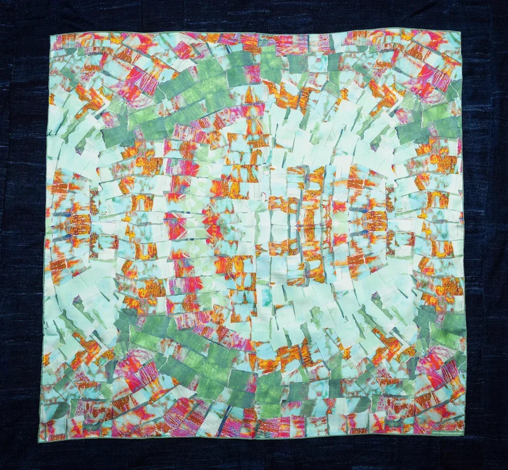 Amnesia Silk Twill Scarf | Double-Sided 34 inch
