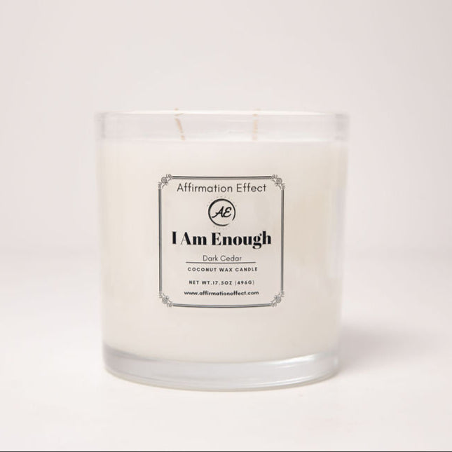 Dark Cedar "I Am Enough" Affirmation Candle