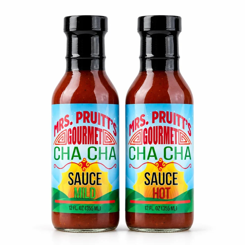 Mrs. Pruitt’s Gourmet CHA CHA Sauce Duo - Mild/Hot Pack