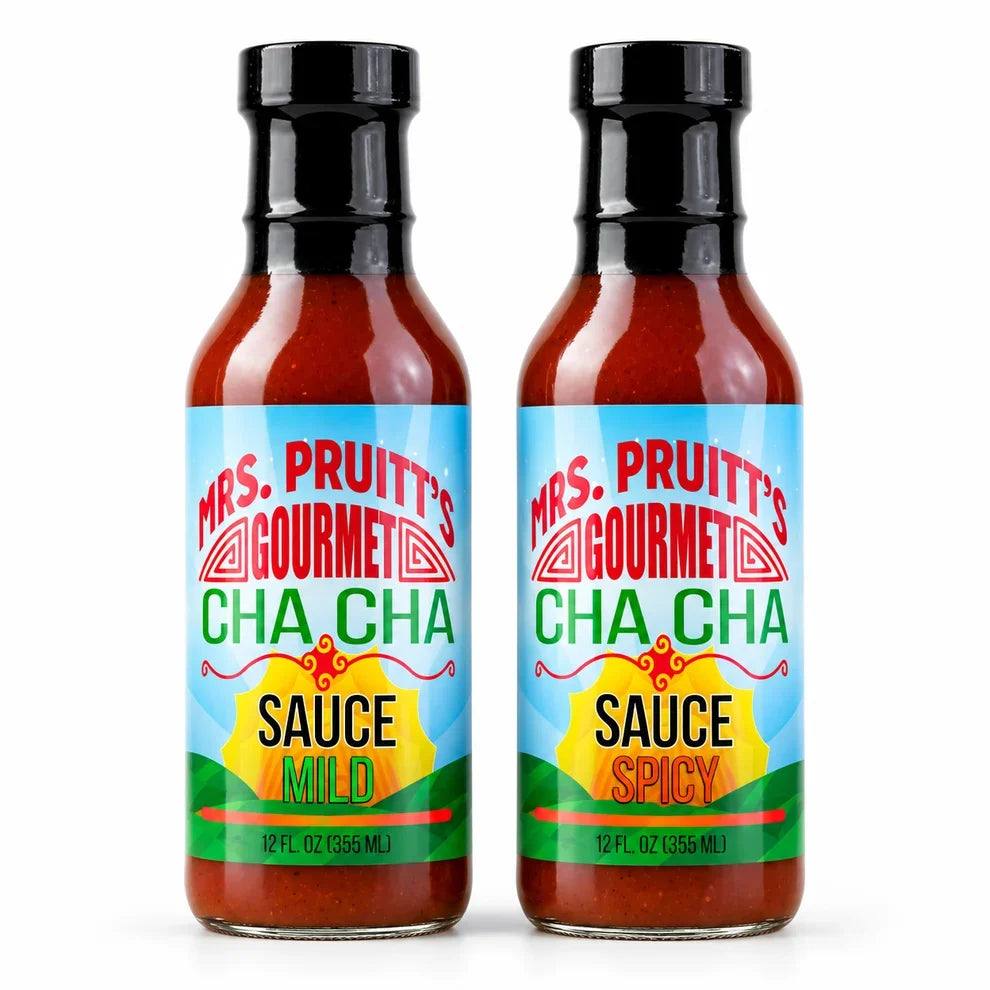 Mrs. Pruitt’s Gourmet CHA CHA Sauce Duo - Mild/Spicy Pack