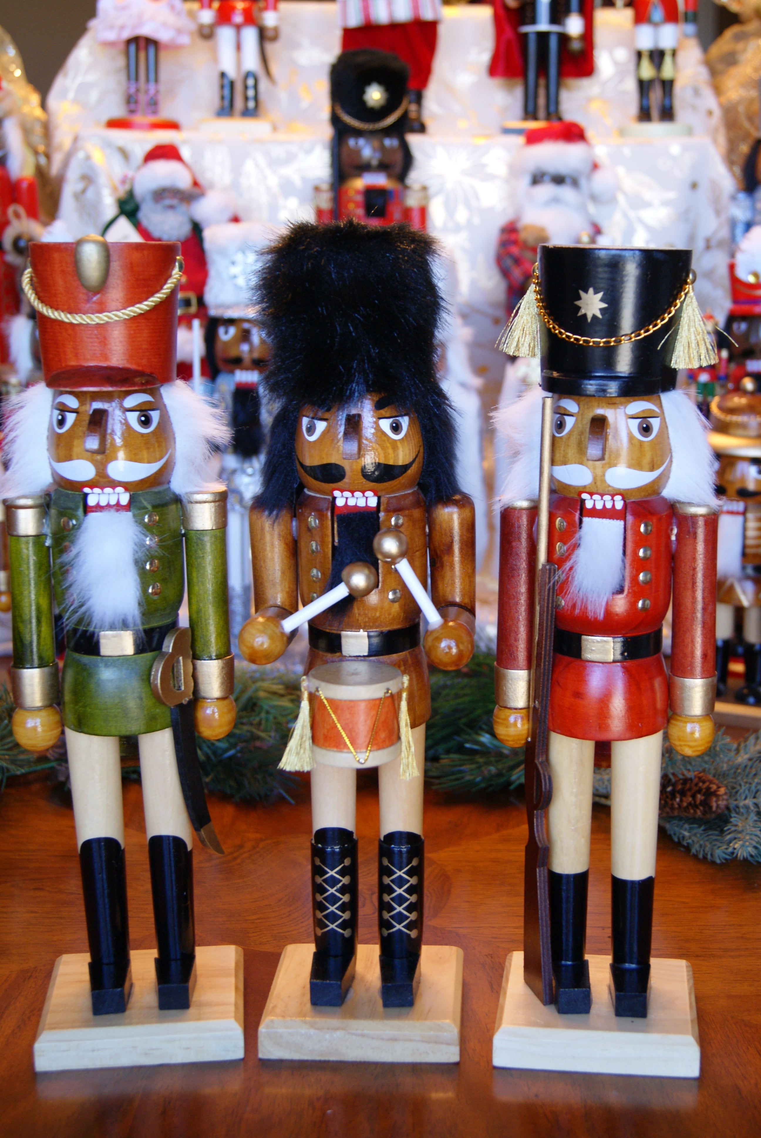 Set of Three Stained Soldiers