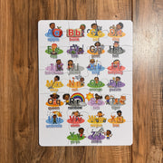 Diversity Alphabet Puzzle for Kids Ages 3–6 | 15-Piece Educational ABC Jigsaw Puzzle | Letter Recognition, Early Literacy & Preschool Learning | 9" x 12"