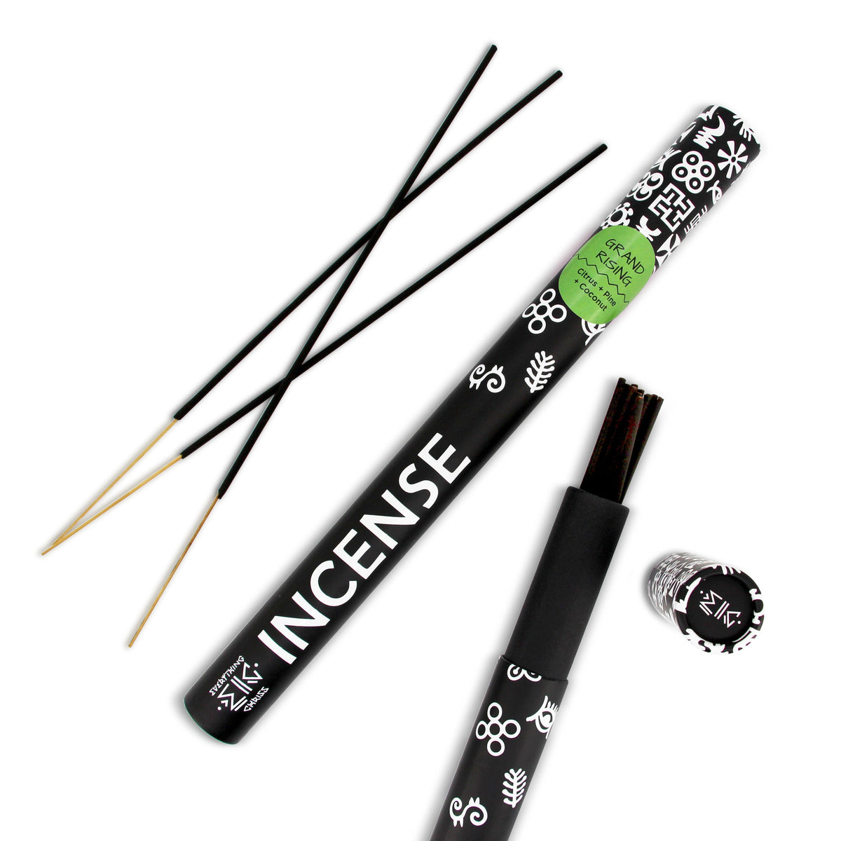 grand rising grounding citrus energizing custom blended and scented black owned incense sticks from brooklyn