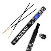 masculine scented black owned incense sticks from brooklyn. black tube with insense sticks
