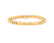 WORTHY Stainless Steel Beaded Bracelet - Gold, Small