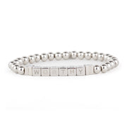WORTHY Metal Beaded Bracelet - Silver