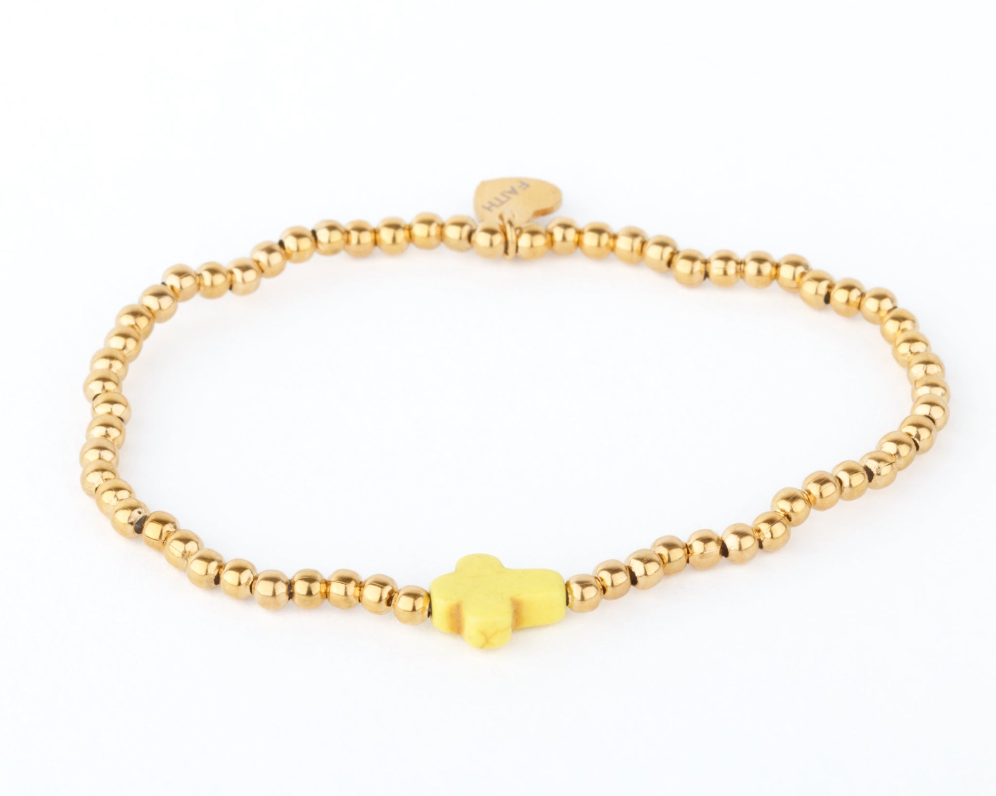 VALENCIA KEY FAITHFUL LOVE Beaded Bracelet - Gold