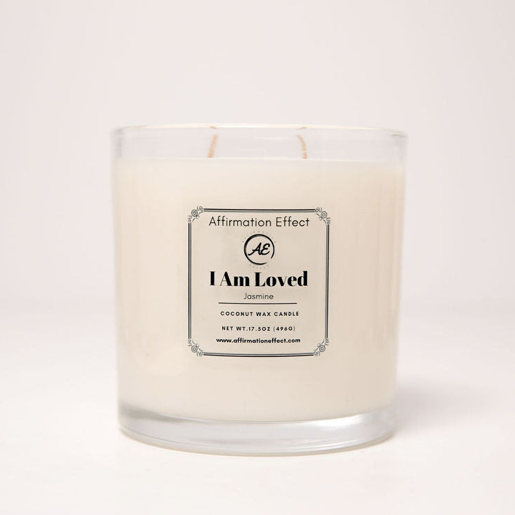 Jasmine "I Am Loved" Affirmation Candle