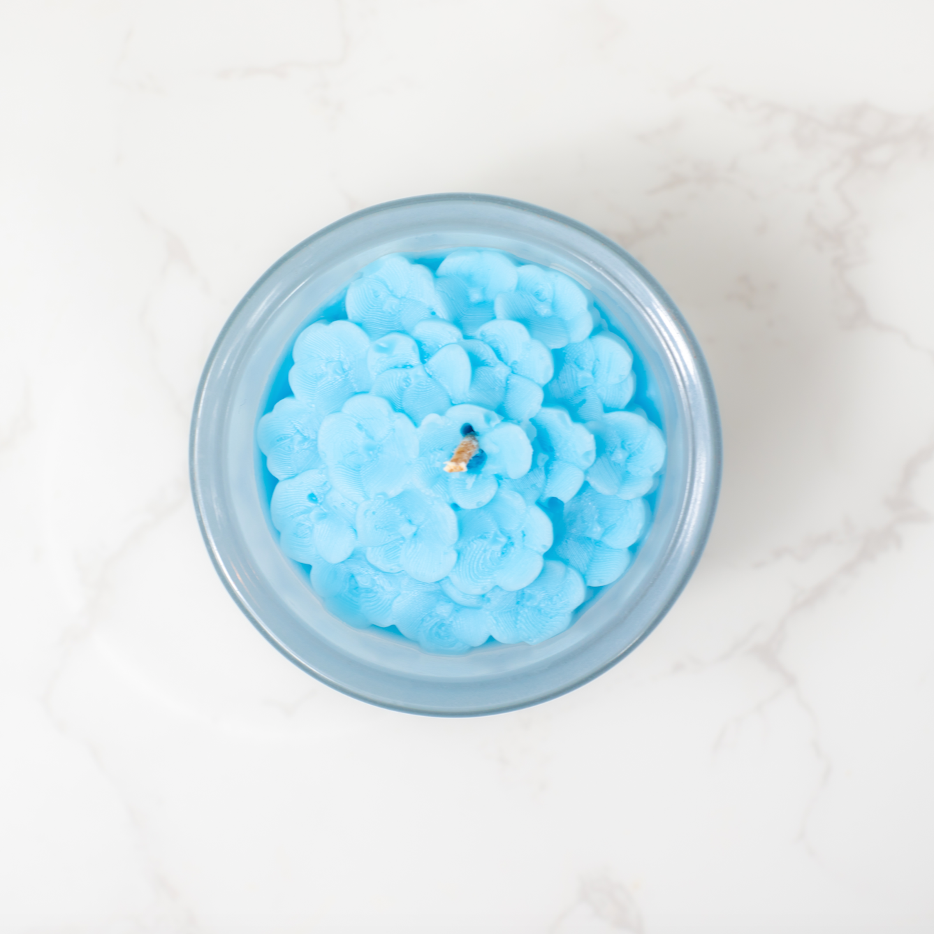 Multifaceted Hydrangea Flower Candle
