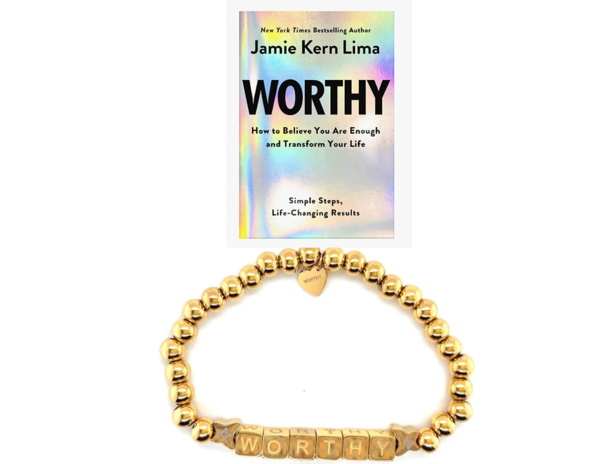 WORTHY Stainless Steel Beaded Bracelet - Gold, Small