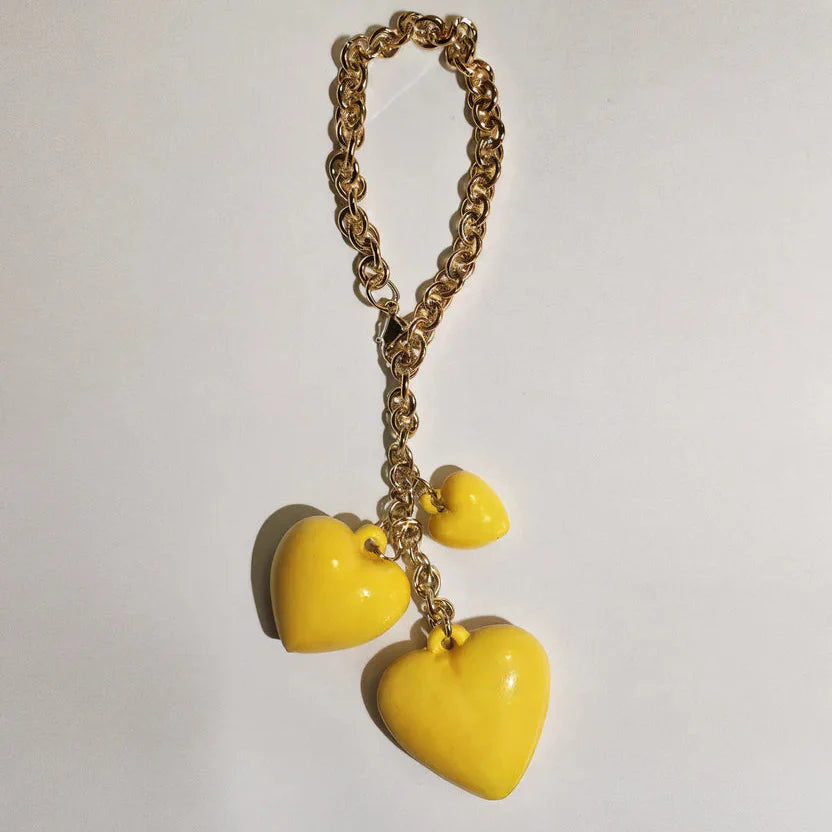 Puffy Triple Heart Bag Chain – Shop Black Star Network