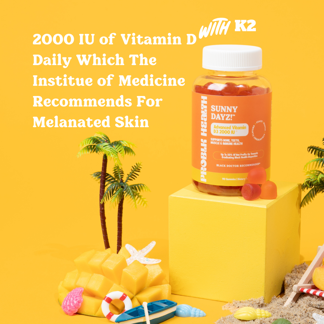 SUNNY DAYZ - Advanced Vitamin D 2000IU w/ K2 Plant-Based Gummies (45 Day Supply)